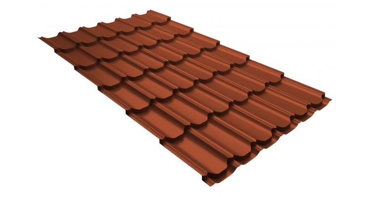 Металлочерепица квинта плюс 0,5 GreenCoat Pural RR 750 кирпично-красный (RAL 8004 терракота) купить в Тест