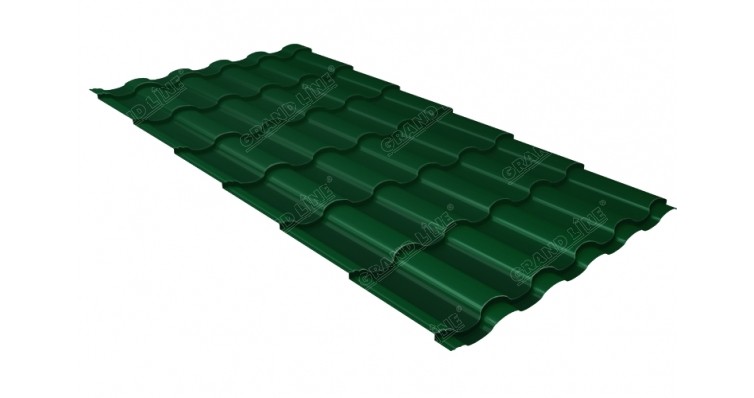 Металлочерепица кредо 0,45 Drap RAL 6005 зеленый мох купить в Тест